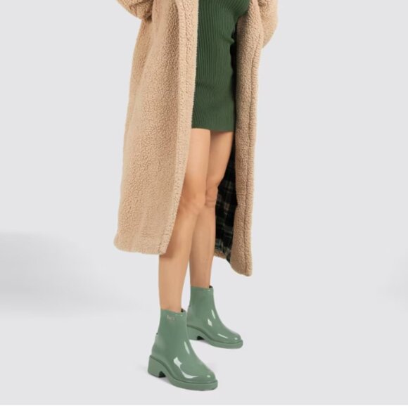 NEW MELISSA Made In Brazil Waterproof Chelsea Chelsea Boots in green 825 3m2 - Picture 6 of 9